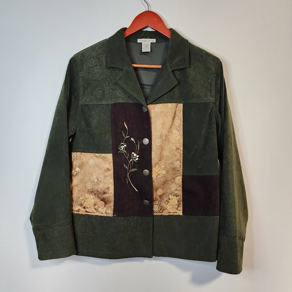 Vintage Notations Asian Patchwork Jacket - image 1